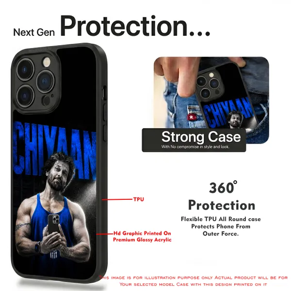 Blue_Toned_Image_Of_Indian_Actor_Chiyaan_Vikram_In_His_Stunning_Physique_Design_Printed_Premium_Glossy_Back_Case_Cover_With_Camera_Protection_Mk000454_Bx