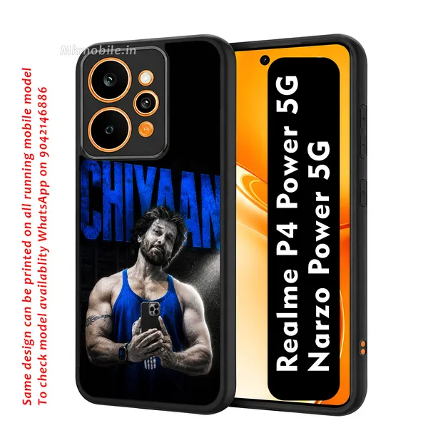 Blue_Toned_Image_Of_Indian_Actor_Chiyaan_Vikram_In_His_Stunning_Physique_Design_Printed_Premium_Glossy_Back_Case_Cover_With_Camera_Protection_For_Realme_P4_Power_5G_/_Narzo_Power_5G_Mk000454_Bx