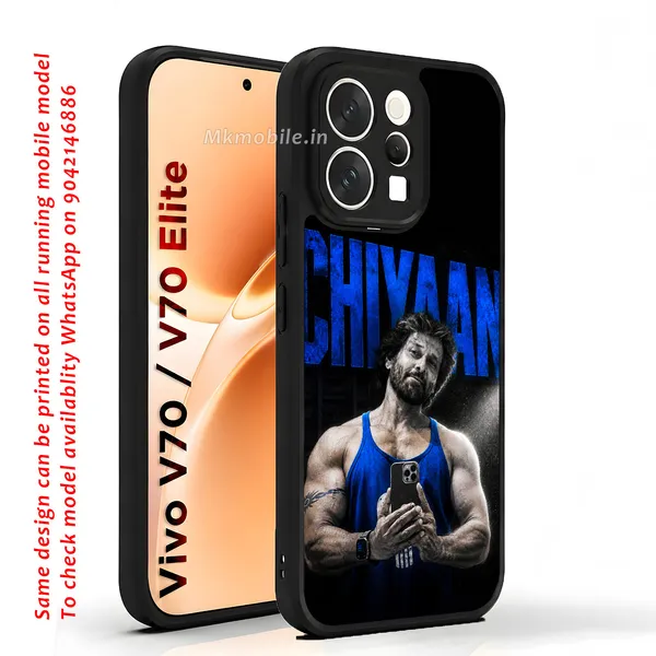 Blue_Toned_Image_Of_Indian_Actor_Chiyaan_Vikram_In_His_Stunning_Physique_Design_Printed_Premium_Glossy_Back_Case_Cover_With_Camera_Protection_For_Vivo_V70_5G_/_V70_5G_Elite_Mk000454_Bx