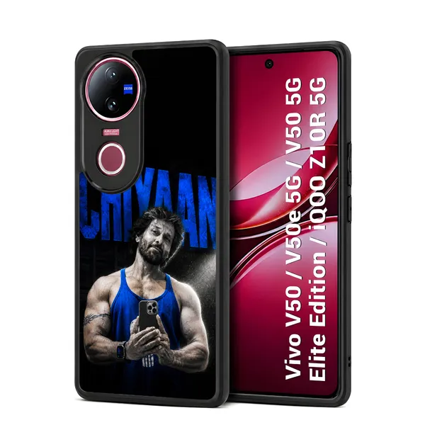 Blue_Toned_Image_Of_Indian_Actor_Chiyaan_Vikram_In_His_Stunning_Physique_Design_Printed_Premium_Glossy_Back_Case_Cover_With_Camera_Protection_For_Vivo_V50_/_V50e_/_V50_5g_Elite_Edition_/_iQOO_Z10r_5g_Mk000454_Bx