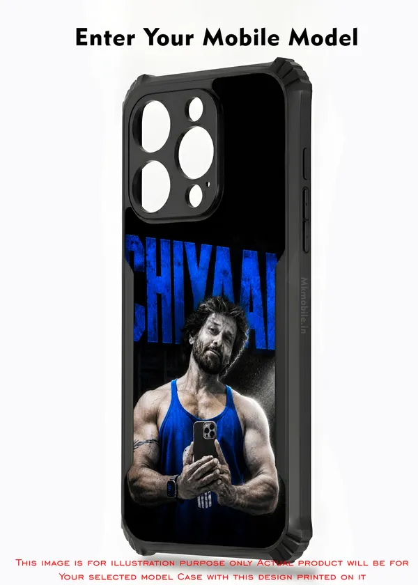 Blue_Toned_Image_Of_Indian_Actor_Chiyaan_Vikram_In_His_Stunning_Physique__Design_Printed_Bumper_Glossy_Back_Case_Cover_With_Camera_Protection_Mk000454_Bx