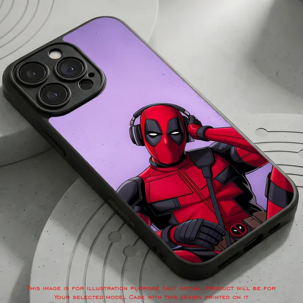 Deadpool_Wearing_Headphones_Design_Printed_Premium_Glossy_Back_Case_Cover_With_Camera_Protection_Mk000457_Bx
