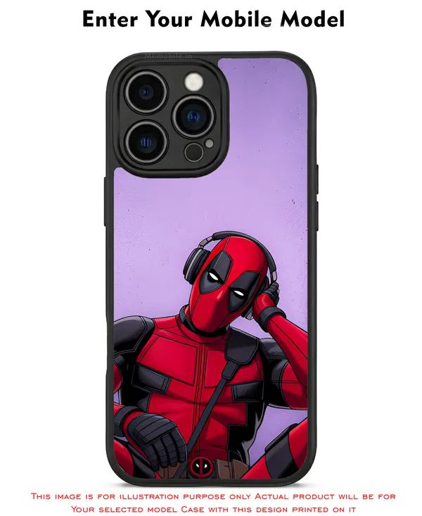 Deadpool_Wearing_Headphones_Design_Printed_Premium_Glossy_Back_Case_Cover_With_Camera_Protection_Mk000457_Bx