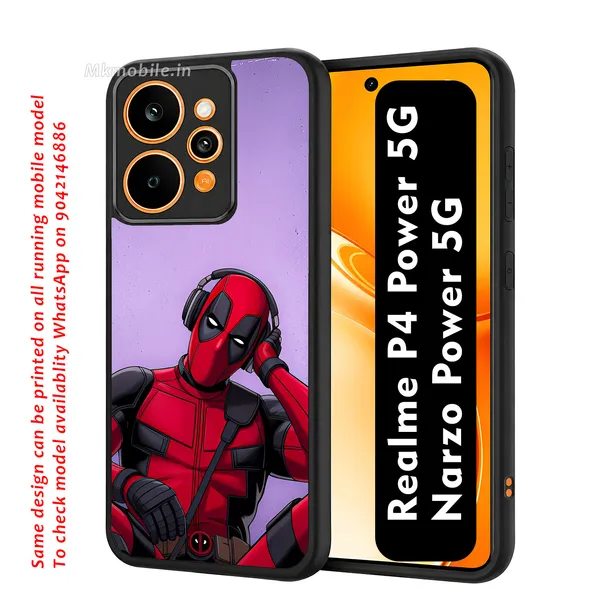 Deadpool_Wearing_Headphones_Design_Printed_Premium_Glossy_Back_Case_Cover_With_Camera_Protection_For_Realme_P4_Power_5G_/_Narzo_Power_5G_Mk000457_Bx