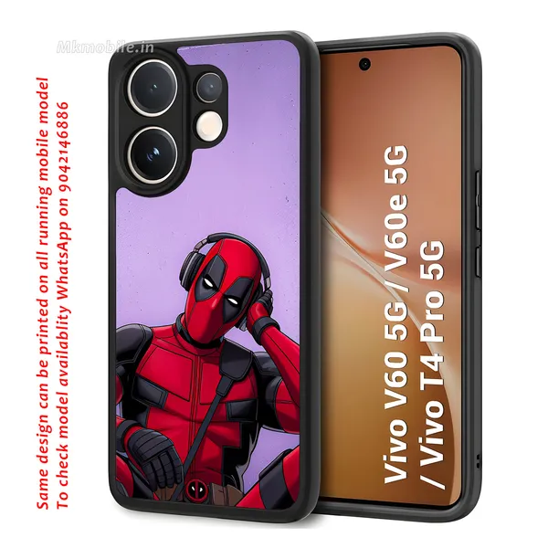 Deadpool_Wearing_Headphones_Design_Printed_Premium_Glossy_Back_Case_Cover_With_Camera_Protection_For_Vivo_V60_5G_/_V60e_/_T4_Pro_5G_Mk000457_Bx