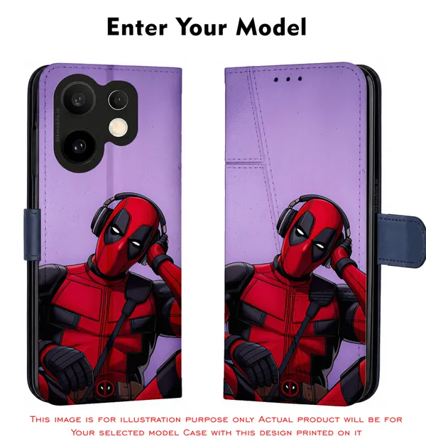 Deadpool_Wearing_Headphones_Design_Printed_Flip_Case_Cover_With_Camera_Protection_Mk000457_Fcuv