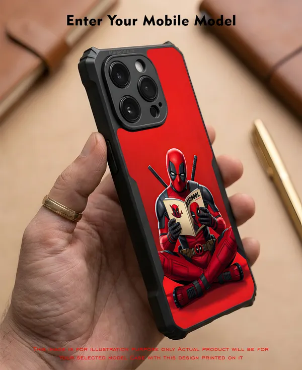 Deadpool_Reading_Book__Design_Printed_Bumper_Glossy_Back_Case_Cover_With_Camera_Protection_Mk000459_Bx