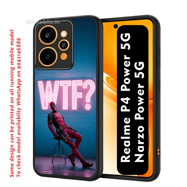 Deadpool_With_Wtf_Neon_Sign_Design_Printed_Premium_Glossy_Back_Case_Cover_With_Camera_Protection_For_Realme_P4_Power_5G_/_Narzo_Power_5G_Mk000460_Bx