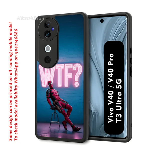 Deadpool_With_Wtf_Neon_Sign_Design_Printed_Premium_Glossy_Back_Case_Cover_With_Camera_Protection_For_Vivo_V40_5G_/_V40_Pro_5G_/_T3_Ultra_5G_Mk000460_Bx