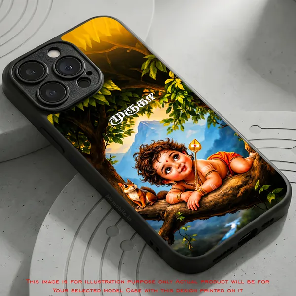 Cute_Baby_Murugan_On_The_Tree_With_Squirrel_Design_Printed_Premium_Glossy_Back_Case_Cover_With_Camera_Protection_Mk000461_Bx