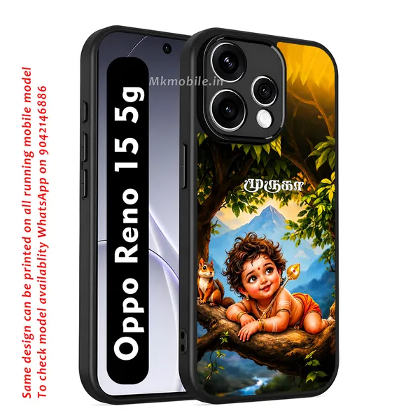 Cute_Baby_Murugan_On_The_Tree_With_Squirrel_Design_Printed_Premium_Glossy_Back_Case_Cover_With_Camera_Protection_For_OPPO_RENO_15_5g_Mk000461_Bx