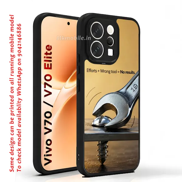 Efforts_Plus_Wrong_Tool_Equal_Tono_Results_Design_Printed_Premium_Glossy_Back_Case_Cover_With_Camera_Protection_For_Vivo_V70_5G_/_V70_5G_Elite_Mk000462_Bx