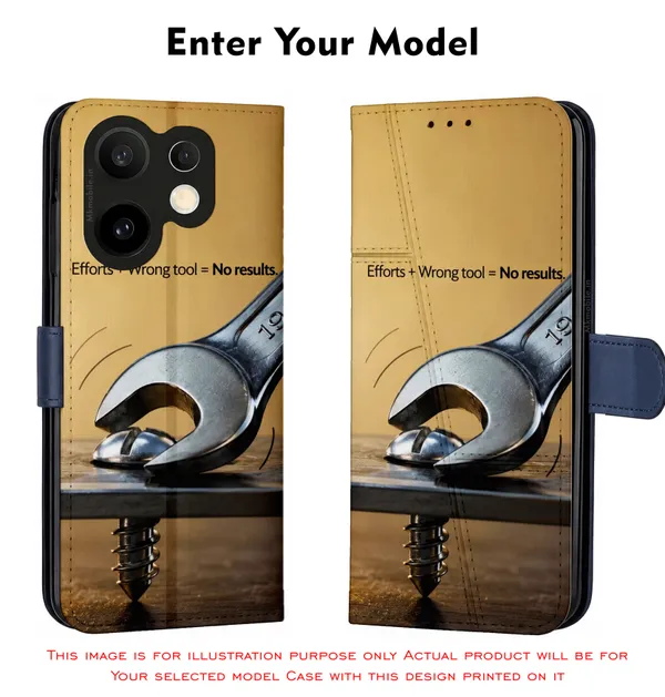 Efforts_Plus_Wrong_Tool_Equal_Tono_Results_Design_Printed_Flip_Case_Cover_With_Camera_Protection_Mk000462_Fcuv