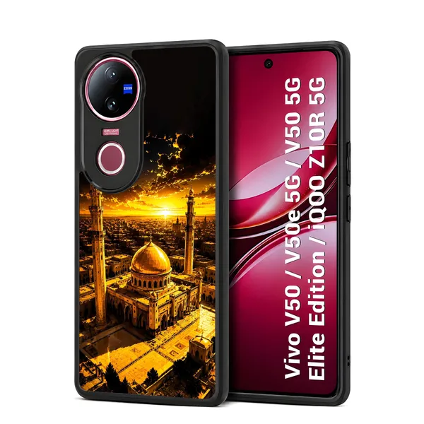 Islamic_Themed_Aesthetic_With_A_Golden_Dome_And_Sunset_Design_Printed_Premium_Glossy_Back_Case_Cover_With_Camera_Protection_For_Vivo_V50_/_V50e_/_V50_5g_Elite_Edition_/_iQOO_Z10r_5g_Mk000466_Bx