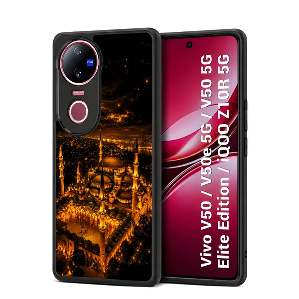 Istanbuls_Famous_Sultan_Ahmed_Mosque_Blue_Mosque_Design_Printed_Premium_Glossy_Back_Case_Cover_With_Camera_Protection_For_Vivo_V50_/_V50e_/_V50_5g_Elite_Edition_/_iQOO_Z10r_5g_Mk000467_Bx