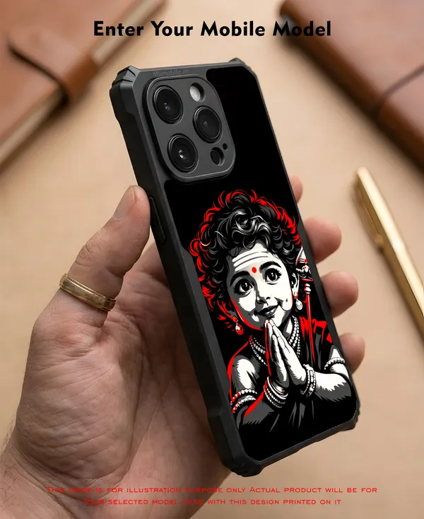 Cute_Baby_Murugan_With_Vel_In_Divine_Look__Design_Printed_Bumper_Glossy_Back_Case_Cover_With_Camera_Protection_Mk000469_Ip
