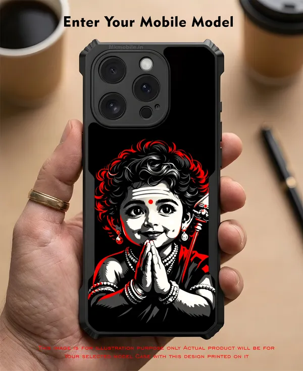 Cute_Baby_Murugan_With_Vel_In_Divine_Look__Design_Printed_Bumper_Glossy_Back_Case_Cover_With_Camera_Protection_Mk000469_Ip