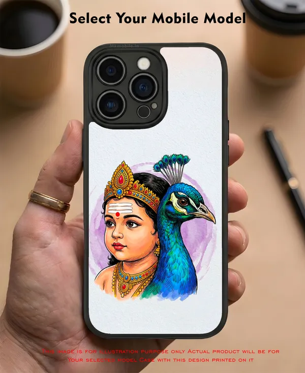 Tamil_God_Murugan_With_Mayil_Design_Printed_Premium_Glossy_Back_Case_Cover_With_Camera_Protection_Mk000471_Bx