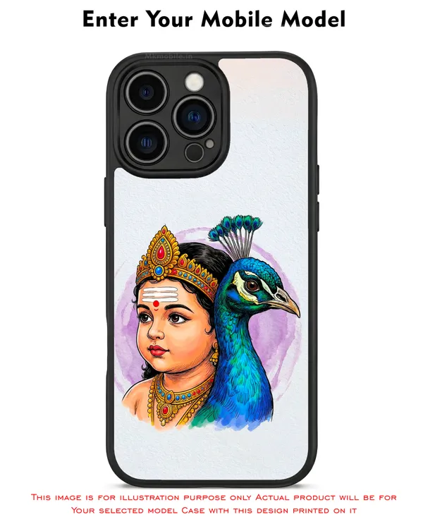 Tamil_God_Murugan_With_Mayil_Design_Printed_Premium_Glossy_Back_Case_Cover_With_Camera_Protection_Mk000471_Bx