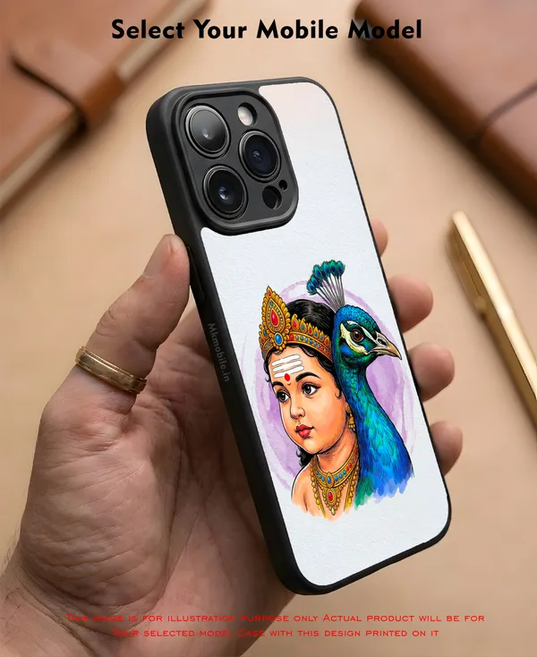 Tamil_God_Murugan_With_Mayil_Design_Printed_Premium_Glossy_Back_Case_Cover_With_Camera_Protection_Mk000471_Bx
