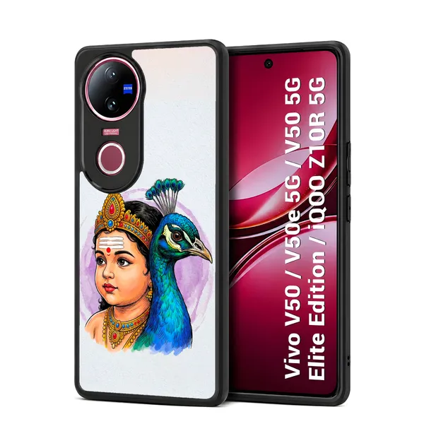 Tamil_God_Murugan_With_Mayil_Design_Printed_Premium_Glossy_Back_Case_Cover_With_Camera_Protection_For_Vivo_V50_/_V50e_/_V50_5g_Elite_Edition_/_iQOO_Z10r_5g_Mk000471_Bx