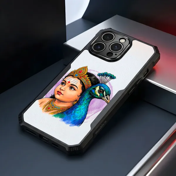 Tamil_God_Murugan_With_Mayil__Design_Printed_Bumper_Glossy_Back_Case_Cover_With_Camera_Protection_Mk000471_Bx