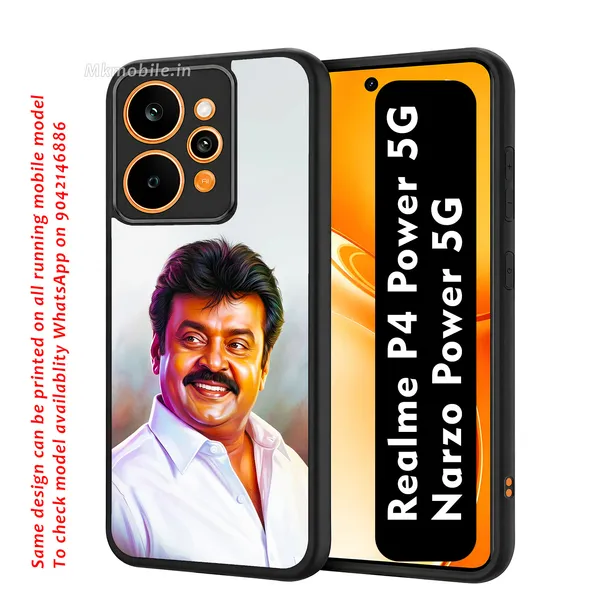 Captain_Vijaykanth_Portrait_Design_Printed_Premium_Glossy_Back_Case_Cover_With_Camera_Protection_For_Realme_P4_Power_5G_/_Narzo_Power_5G_Mk000474_Bx