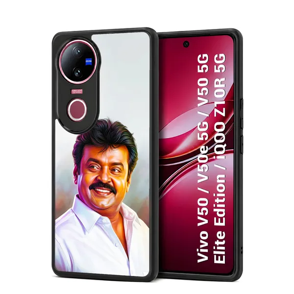 Captain_Vijaykanth_Portrait_Design_Printed_Premium_Glossy_Back_Case_Cover_With_Camera_Protection_For_Vivo_V50_/_V50e_/_V50_5g_Elite_Edition_/_iQOO_Z10r_5g_Mk000474_Bx