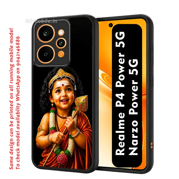Tamil_Kadavul_Murugan_With_Mayil_Design_Printed_Premium_Glossy_Back_Case_Cover_With_Camera_Protection_For_Realme_P4_Power_5G_/_Narzo_Power_5G_Mk000478_Bx