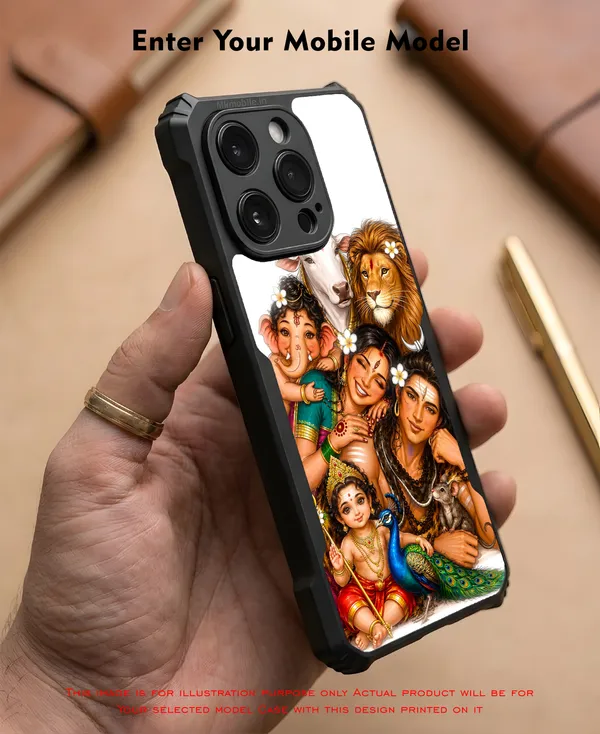 Shivan_&_Parvathi_With_Vinayagar_&_Murugan_Design_Printed_Bumper_Glossy_Back_Case_Cover_With_Camera_Protection_Mk000480_Ip