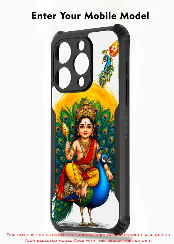 Tamil_Kadavul_Murugan_With_Mayil_Design_Printed_Bumper_Glossy_Back_Case_Cover_With_Camera_Protection_Mk000485_Ip