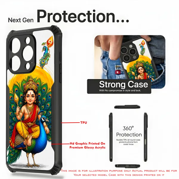 Tamil_Kadavul_Murugan_With_Mayil_Design_Printed_Bumper_Glossy_Back_Case_Cover_With_Camera_Protection_Mk000485_Ip