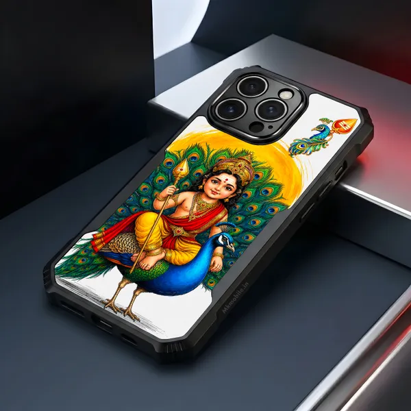 Tamil_Kadavul_Murugan_With_Mayil_Design_Printed_Bumper_Glossy_Back_Case_Cover_With_Camera_Protection_Mk000485_Ip