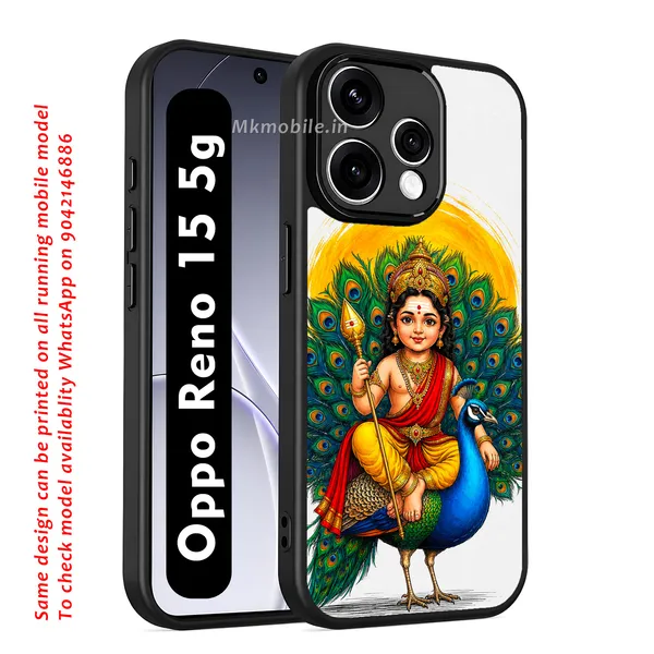 Tamil_Kadavul_Murugan_With_Mayil_Design_Printed_Premium_Glossy_Back_Case_Cover_With_Camera_Protection_For_OPPO_RENO_15_5g_MK000486_Bx