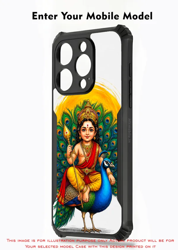 Tamil_Kadavul_Murugan_With_Mayil_Design_Printed_Bumper_Glossy_Back_Case_Cover_With_Camera_Protection_Mk000486_Ip
