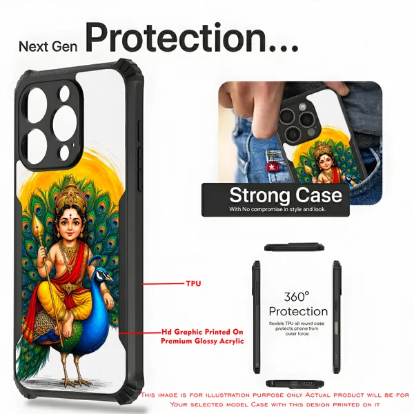 Tamil_Kadavul_Murugan_With_Mayil_Design_Printed_Bumper_Glossy_Back_Case_Cover_With_Camera_Protection_Mk000486_Ip