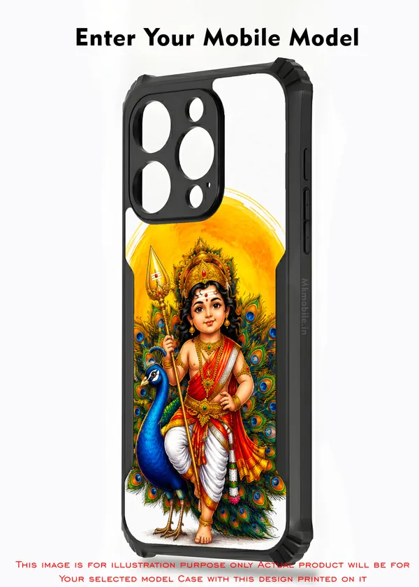 Tamil_Kadavul_Murugan_With_Mayil_Design_Printed_Bumper_Glossy_Back_Case_Cover_With_Camera_Protection_Mk000487_Ip