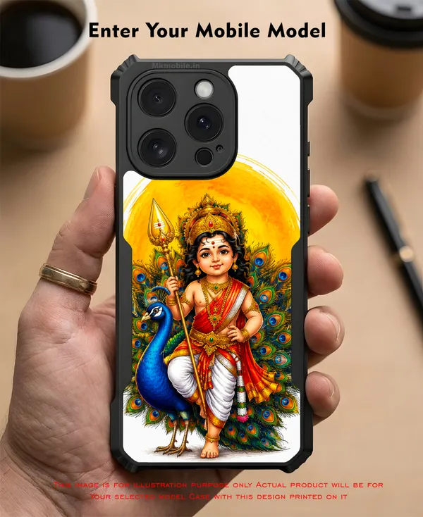 Tamil_Kadavul_Murugan_With_Mayil_Design_Printed_Bumper_Glossy_Back_Case_Cover_With_Camera_Protection_Mk000487_Ip