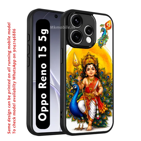 Tamil_Kadavul_Murugan_With_Mayil_Design_Printed_Premium_Glossy_Back_Case_Cover_With_Camera_Protection_For_OPPO_RENO_15_5g_MK000488_Bx