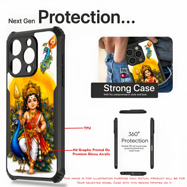 Tamil_Kadavul_Murugan_With_Mayil_Design_Printed_Bumper_Glossy_Back_Case_Cover_With_Camera_Protection_Mk000488_Ip