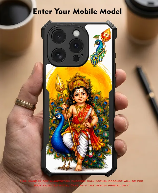 Tamil_Kadavul_Murugan_With_Mayil_Design_Printed_Bumper_Glossy_Back_Case_Cover_With_Camera_Protection_Mk000488_Ip