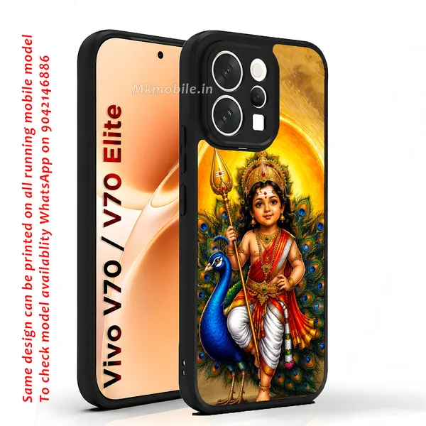 Tamil_Kadavul_Murugan_With_Mayil_Design_Printed_Premium_Glossy_Back_Case_Cover_With_Camera_Protection_For_Vivo_V70_5G_/_V70_5G_Elite_MK000492_Bx