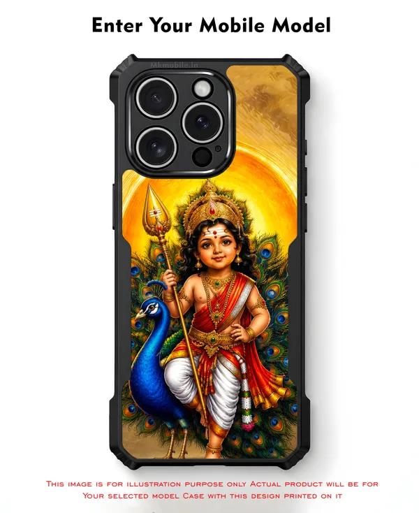 Tamil_Kadavul_Murugan_With_Mayil_Design_Printed_Bumper_Glossy_Back_Case_Cover_With_Camera_Protection_Mk000492_Ip