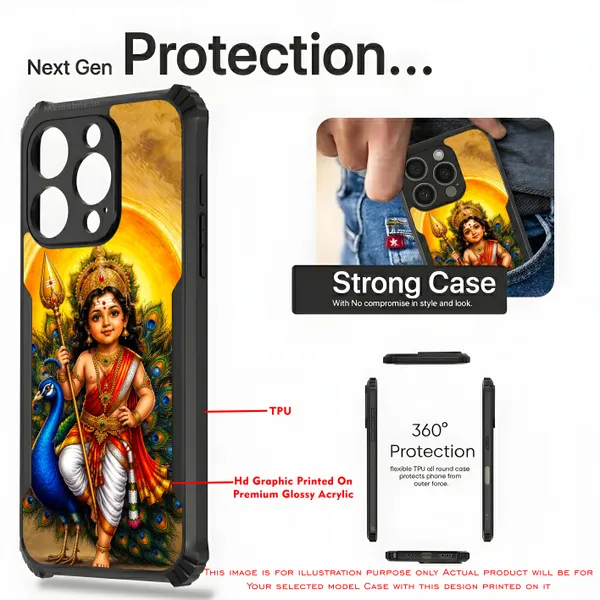 Tamil_Kadavul_Murugan_With_Mayil_Design_Printed_Bumper_Glossy_Back_Case_Cover_With_Camera_Protection_Mk000492_Ip