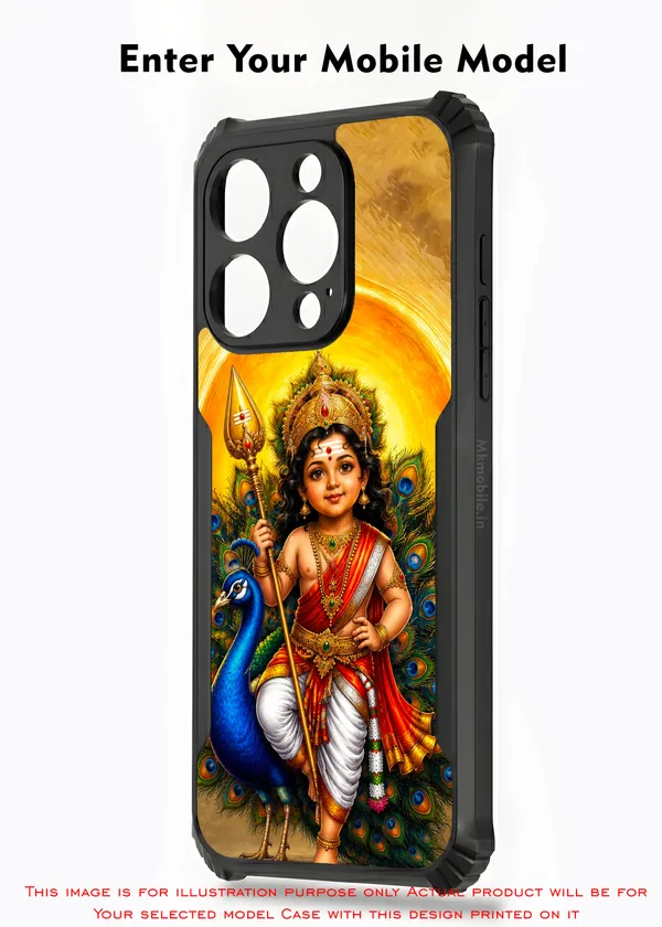 Tamil_Kadavul_Murugan_With_Mayil_Design_Printed_Bumper_Glossy_Back_Case_Cover_With_Camera_Protection_Mk000492_Ip