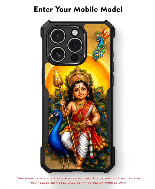 Tamil_Kadavul_Murugan_With_Mayil_Design_Printed_Bumper_Glossy_Back_Case_Cover_With_Camera_Protection_Mk000493_Ip
