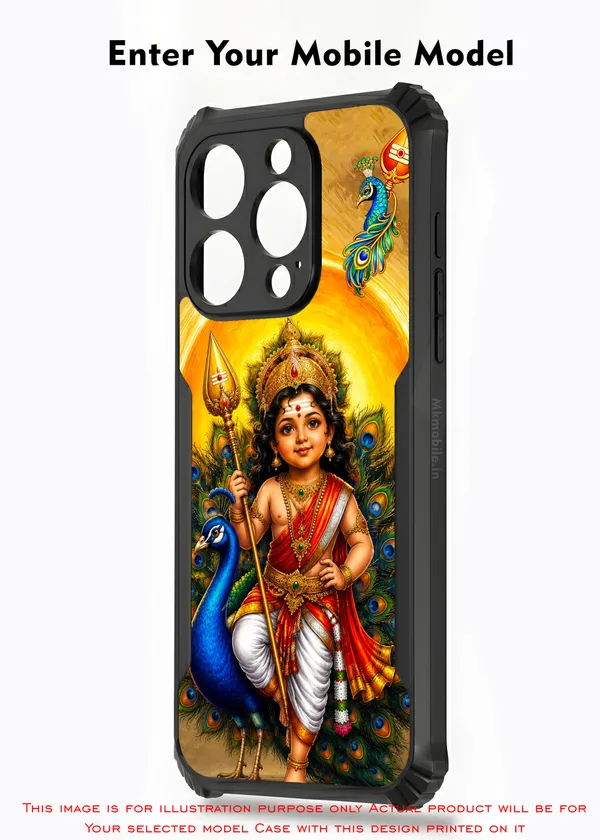 Tamil_Kadavul_Murugan_With_Mayil_Design_Printed_Bumper_Glossy_Back_Case_Cover_With_Camera_Protection_Mk000493_Ip