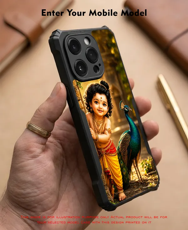 Tamil_Kadavul_Murugan_With_Mayil_Design_Printed_Bumper_Glossy_Back_Case_Cover_With_Camera_Protection_Mk000524_Ip