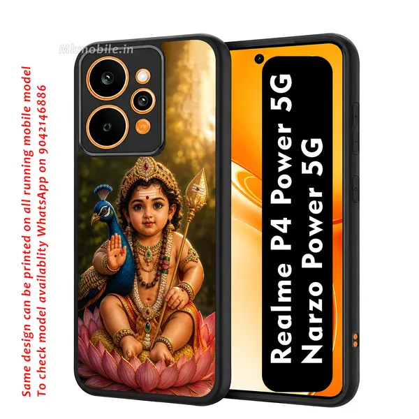 Cute_baby_Tamil_Kadavul_Murugan_With_Mayil_Design_Printed_Premium_Glossy_Back_Case_Cover_With_Camera_Protection_For_Realme_P4_Power_5G_/_Narzo_Power_5G_MK000525_Bx