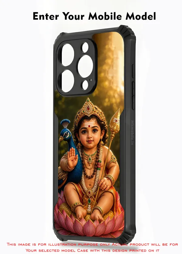 Tamil_Kadavul_Murugan_With_Mayil_Design_Printed_Bumper_Glossy_Back_Case_Cover_With_Camera_Protection_Mk000525_Ip